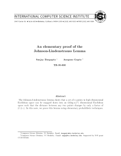 An elementary proof of the Johnson