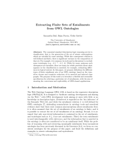 Extracting Finite Sets of Entailments from OWL Ontologies