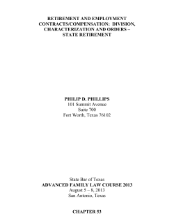 RETIREMENT ORDERS AND DIVISION