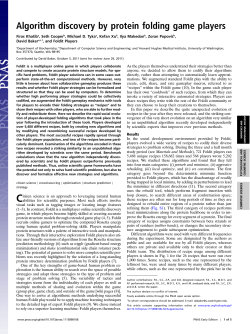 Algorithm discovery by protein folding game players