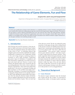 The Relationship of Game Elements, Fun and Flow