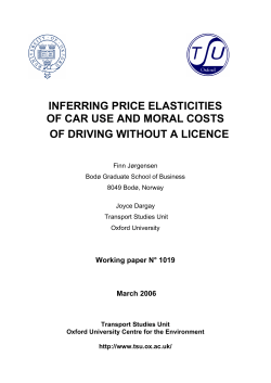 inferring price elasticities of car use and moral costs of driving
