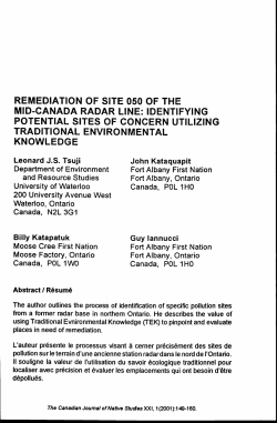 remediation of site 050 of the mid-canada radar line