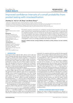 Improved confidence intervals of a small probability from pooled