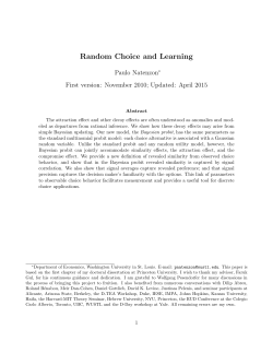 Random Choice and Learning - CV Starr Center for Applied