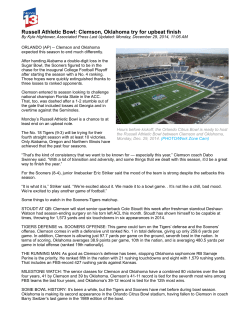 Russell Athletic Bowl: Clemson, Oklahoma try for