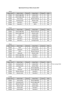 14-Jan Game Time Home Team Score Away Team Score Field 4