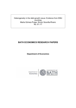 BATH ECONOMICS RESEARCH PAPERS