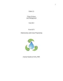 Running the Linear Programming Model