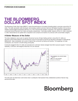 the bloomberg dollar spot index