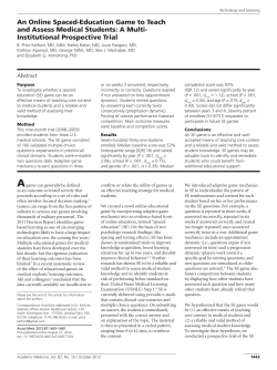 An Online Spaced-Education Game to Teach and Assess Medical