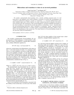 Bifurcations and transitions to chaos in an inverted pendulum