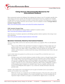Citing Sources - Carnegie Mellon University