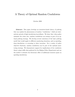 A Theory of Optimal Random Crackdowns