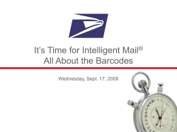 Intelligent Mail &ndash; All About the Barcodes