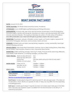 boat show fact sheet - Providence Boat Show
