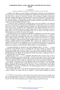 CUBELIKE PUZZLES-WHAT ARE THEY AND HOW DO YOU