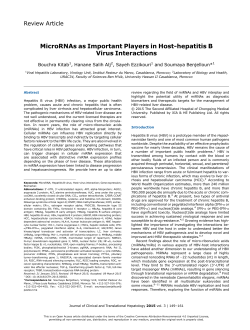 MicroRNAs as Important Players in Host