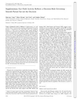 Supplementary Eye Field Activity Reflects a Decision Rule