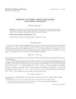 Chernoff and Berry&ndash;Ess้en inequalities for Markov processes