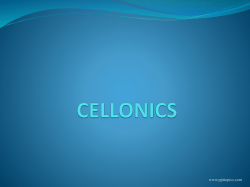 cellonics - PPT Topics