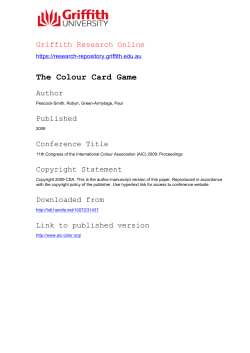 The Colour Card Game - Griffith Research Online