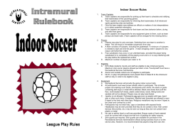 1 Indoor Soccer Rules - K