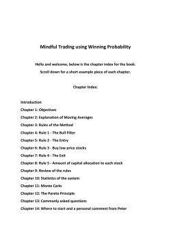 Mindful Trading using Winning Probability