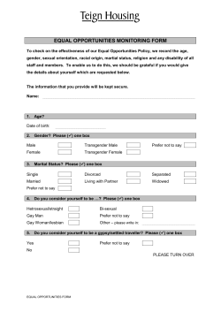 for office use - Teign Housing