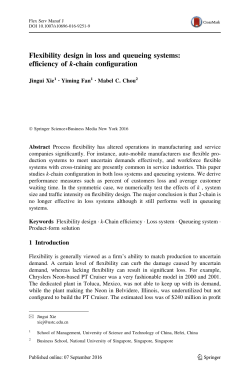 Flexibility design in loss and queueing systems: efficiency of k