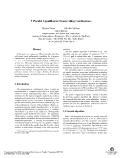 A parallel algorithm for enumerating combinations - IME-USP