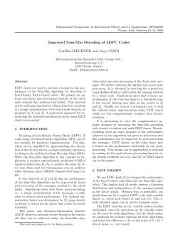 Improved Sum-Min Decoding of LDPC Codes Gottfried LECHNER