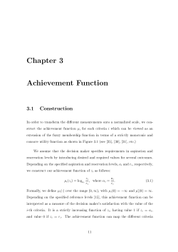 Chapter 3 Achievement Function