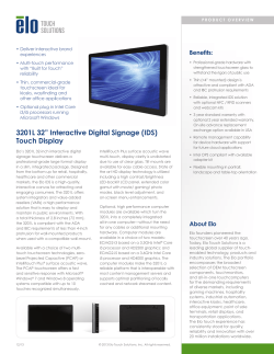 3201L 32” Interactive Digital Signage (IDS) Touch