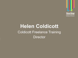 Helen Coldicott - Sterling Lotteries