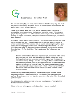 Board Games &ndash; How Do I Win?