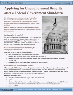 Applying for Unemployment Benefits after a Federal Government