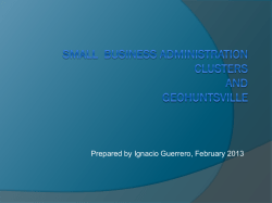 Small Business Administration Clusters
