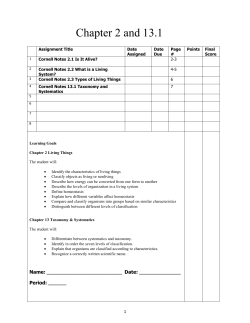 Chapter 2 and 13.1 notes