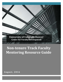 Table of Contents - University of Colorado Denver