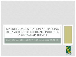 Market concentration and pricing behavior in the fertilizer industry: a
