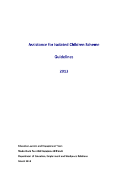 Assistance for Isolated Children Scheme