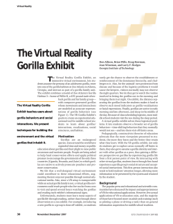 The Virtual Reality Gorilla Exhibit