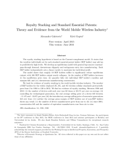 Royalty Stacking and Standard Essential Patents: Theory and
