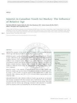Injuries in Canadian Youth Ice Hockey: The