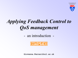 Applying Feedback Control to QoS management
