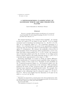A diffeomorphism classification of manifolds which are like projective