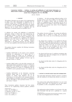 Guidance on posting and publication of result