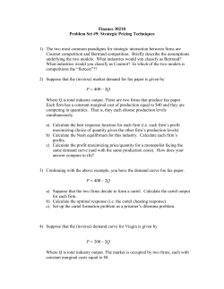 Problem Set #9: Strategic Pricing Techniques