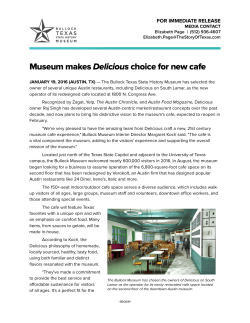 Museum makes Delicious choice for new cafe